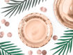 Picture of PAPER PLATES ROUND ROSE GOLD 18CM